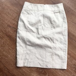 Lands end linen lined skirt